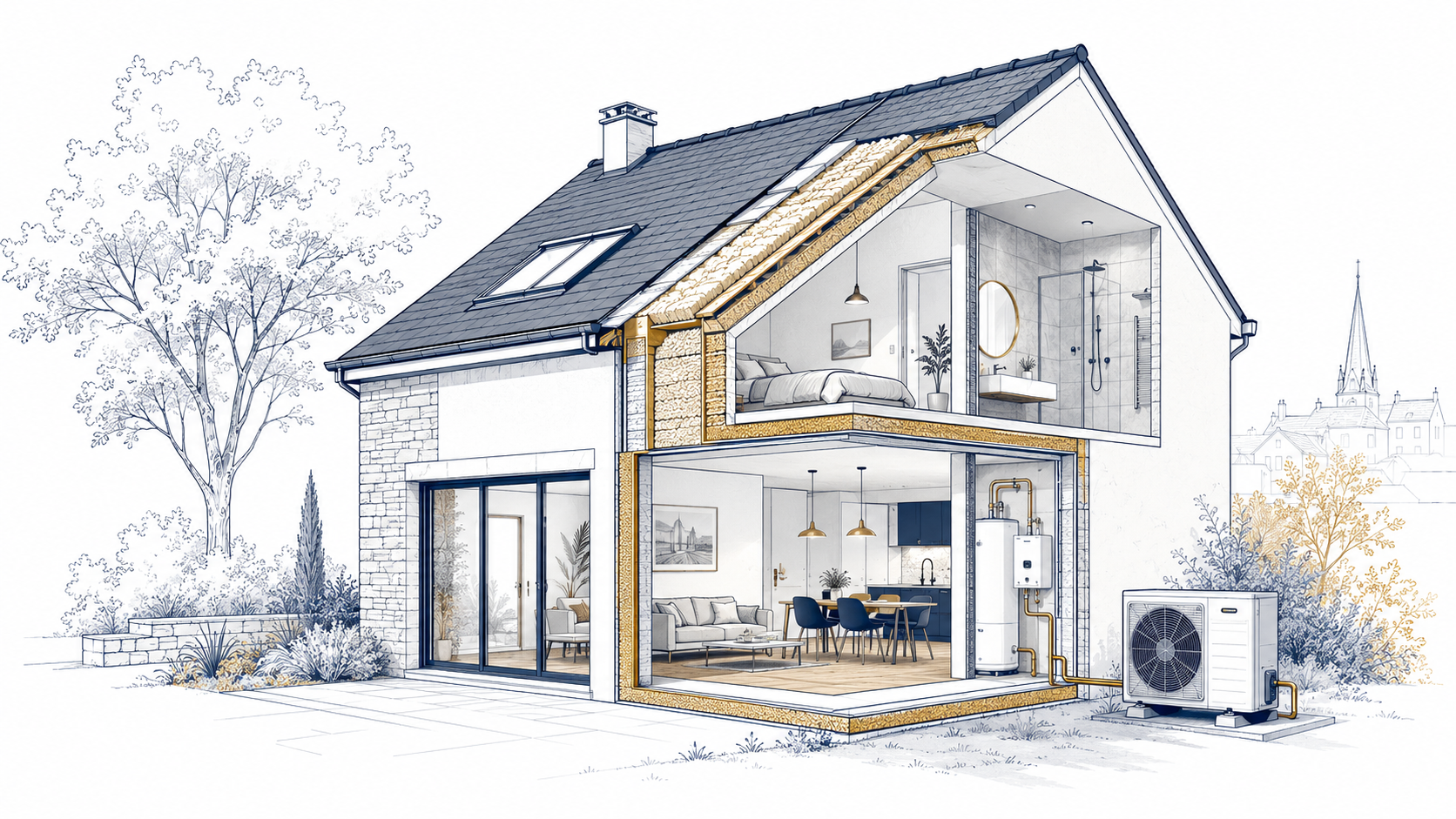 Illustration pompe à chaleur